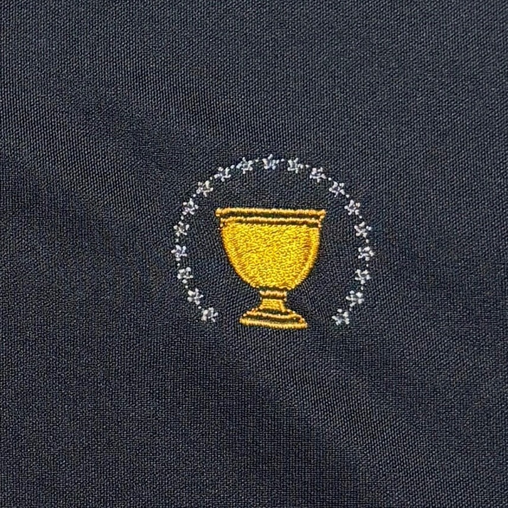 Nike Golf Presidents Cup Polo Shirt Mens Medium Standard Fit Black Dri-FIT - Picture 7 of 8